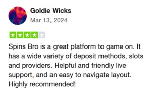 Spinsbro Trustpilot